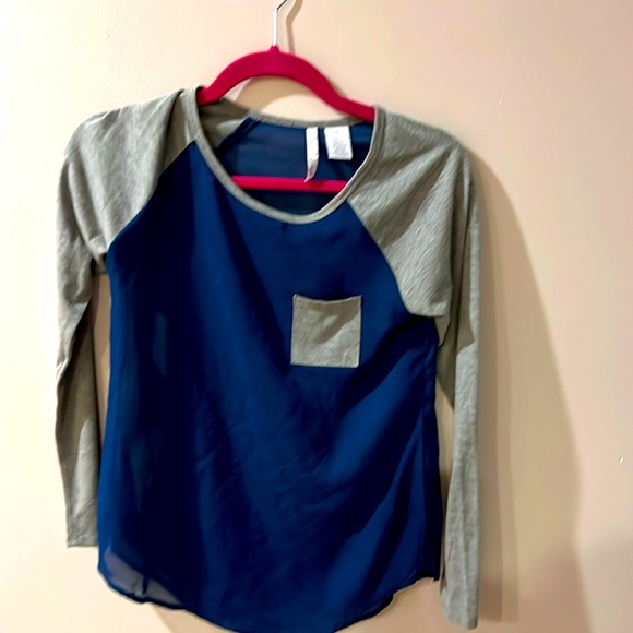 Heart-n-Crush XL Sheer Blue Bodice with Gray Sleeves - Picture 1 of 4